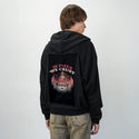 inpizzawecrust patch on male essential zip hoodie in after hours