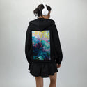 inthedeep patch on female essential zip hoodie in after hours