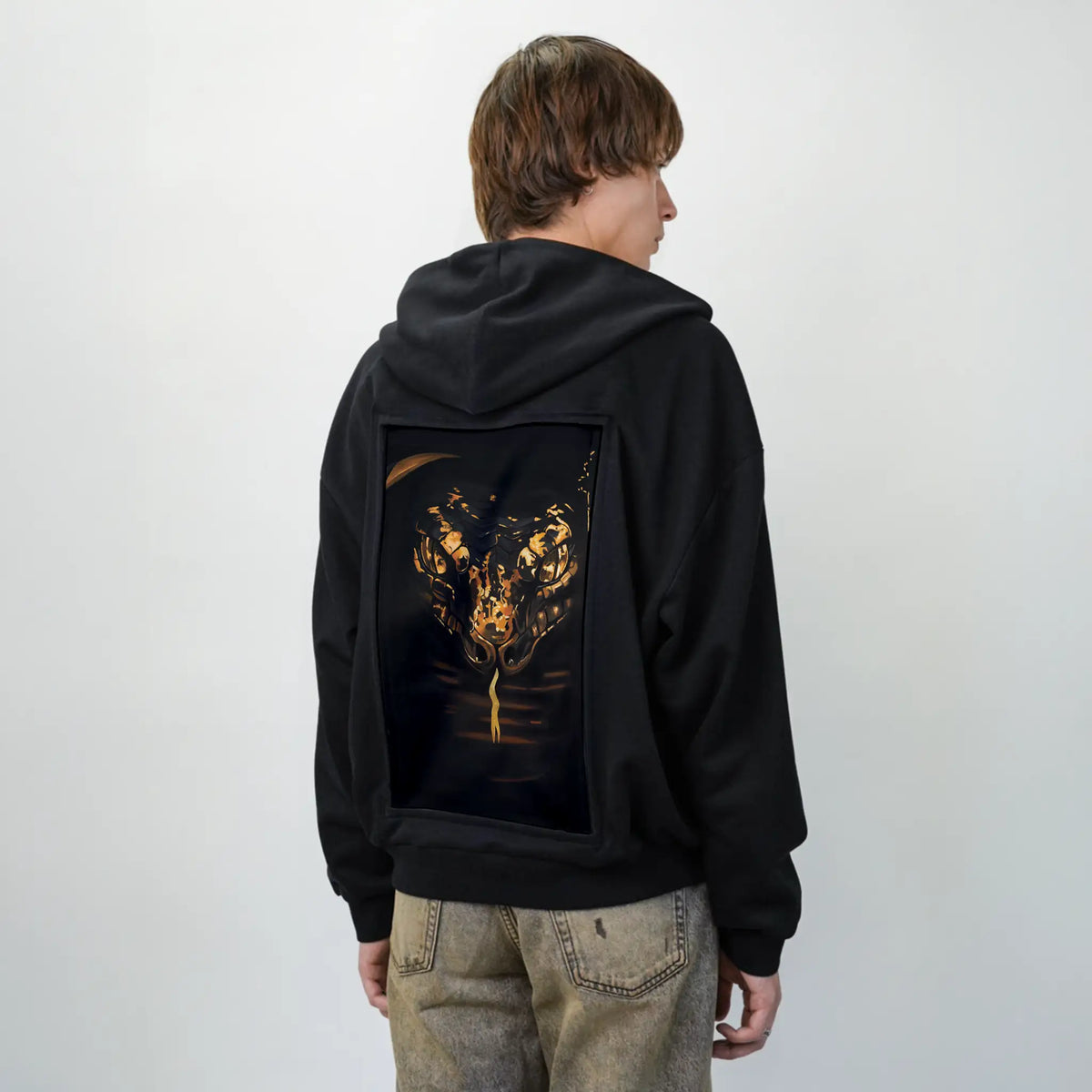 inthekingspalace patch on male essential zip hoodie in after hours