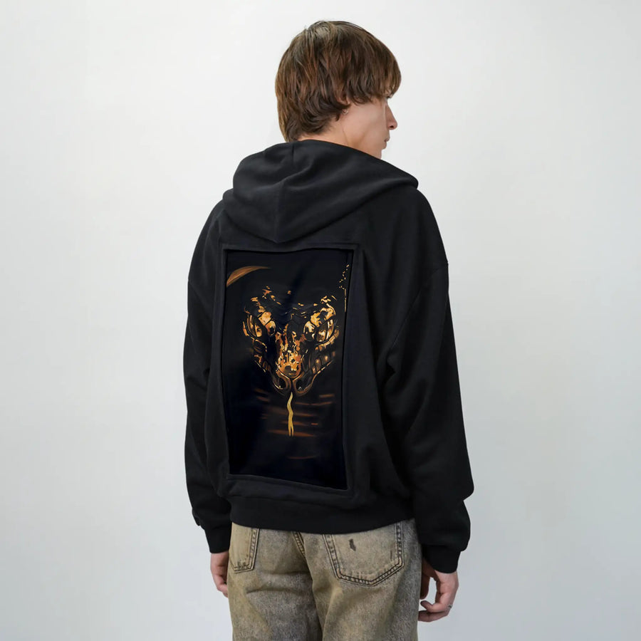 inthekingspalace patch on male essential zip hoodie in after hours