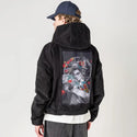 irezumifan patch on male retro cord hoodie in onyx