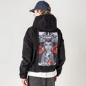 irezumishh patch on male retro cord hoodie in onyx
