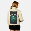 iseedeadpeople patch on female atelier canvas jacket in tan