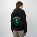 iseedeadpeople patch on male essential zip hoodie in after hours