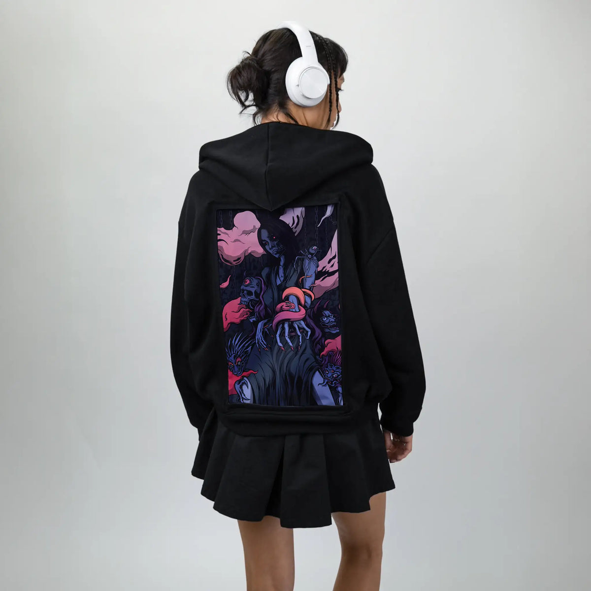izanami patch on female essential zip hoodie in after hours