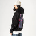 izanami patch on female retro cord hoodie in onyx
