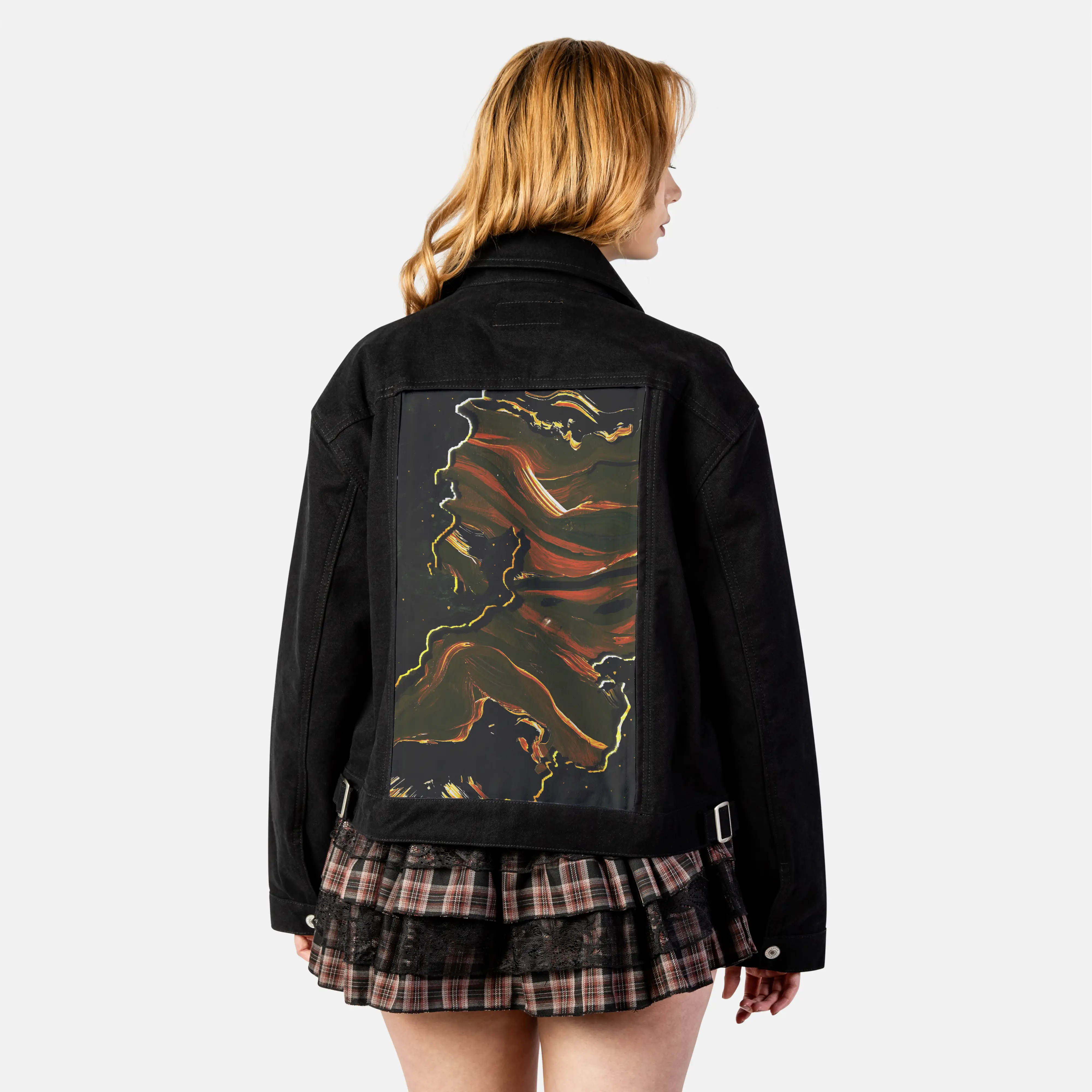 journeytotheinnerworld patch on female atelier canvas jacket in nightfall