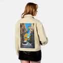 jumboskater patch on female atelier canvas jacket in tan