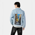 jumboskater patch on male og denim jacket in oceanside