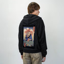 kamemeowster patch on male essential zip hoodie in after hours