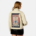 kamimeowstercat patch on female atelier canvas jacket in tan