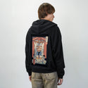 kamimeowstercat patch on male essential zip hoodie in after hours