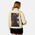 karlota patch on female atelier canvas jacket in tan