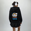 kawaiicloud patch on female essential zip hoodie in after hours