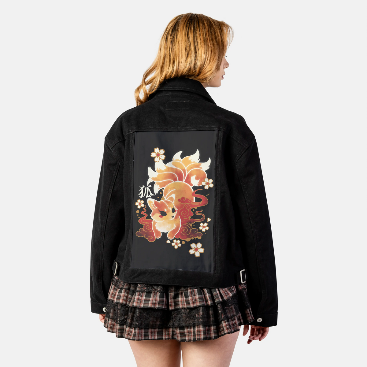 kawaiifox patch on female atelier canvas jacket in nightfall