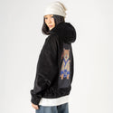 kawaiishibainu patch on female retro cord hoodie in onyx