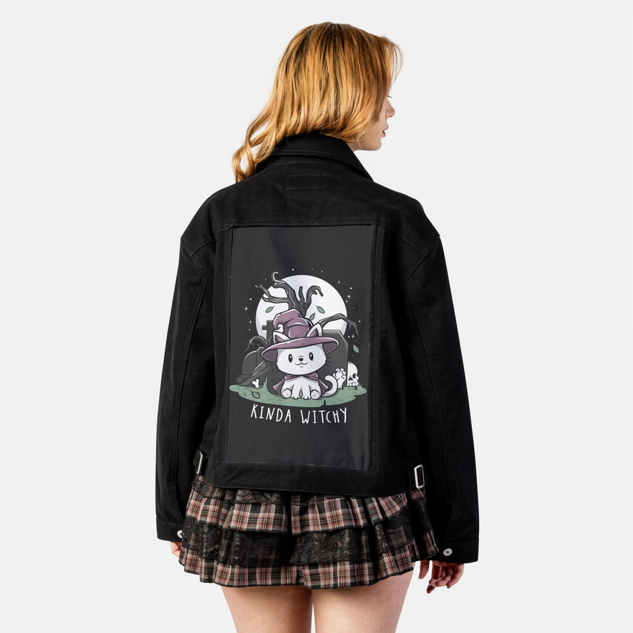 kindawitchy patch on female atelier canvas jacket in nightfall
