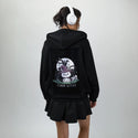 kindawitchy patch on female essential zip hoodie in after hours