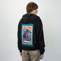 knightofswords patch on male essential zip hoodie in after hours