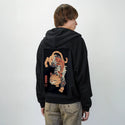 koifishcat patch on male essential zip hoodie in after hours