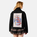 koinobori patch on female atelier canvas jacket in nightfall