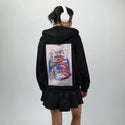 koinobori patch on female essential zip hoodie in after hours