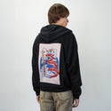 koinobori patch on male essential zip hoodie in after hours