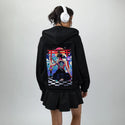 kyokiblade patch on female essential zip hoodie in after hours