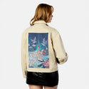 ladyofthelake patch on female atelier canvas jacket in tan