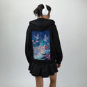 ladyofthelake patch on female essential zip hoodie in after hours