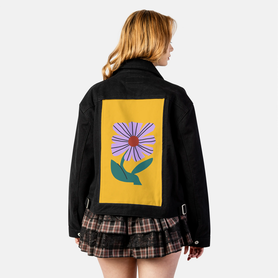 laflor patch on female atelier canvas jacket in nightfall
