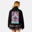 lasteffort patch on female atelier canvas jacket in nightfall