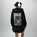 laundryday patch on female essential zip hoodie in after hours