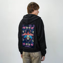 layers patch on male essential zip hoodie in after hours