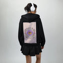 letitgo patch on female essential zip hoodie in after hours