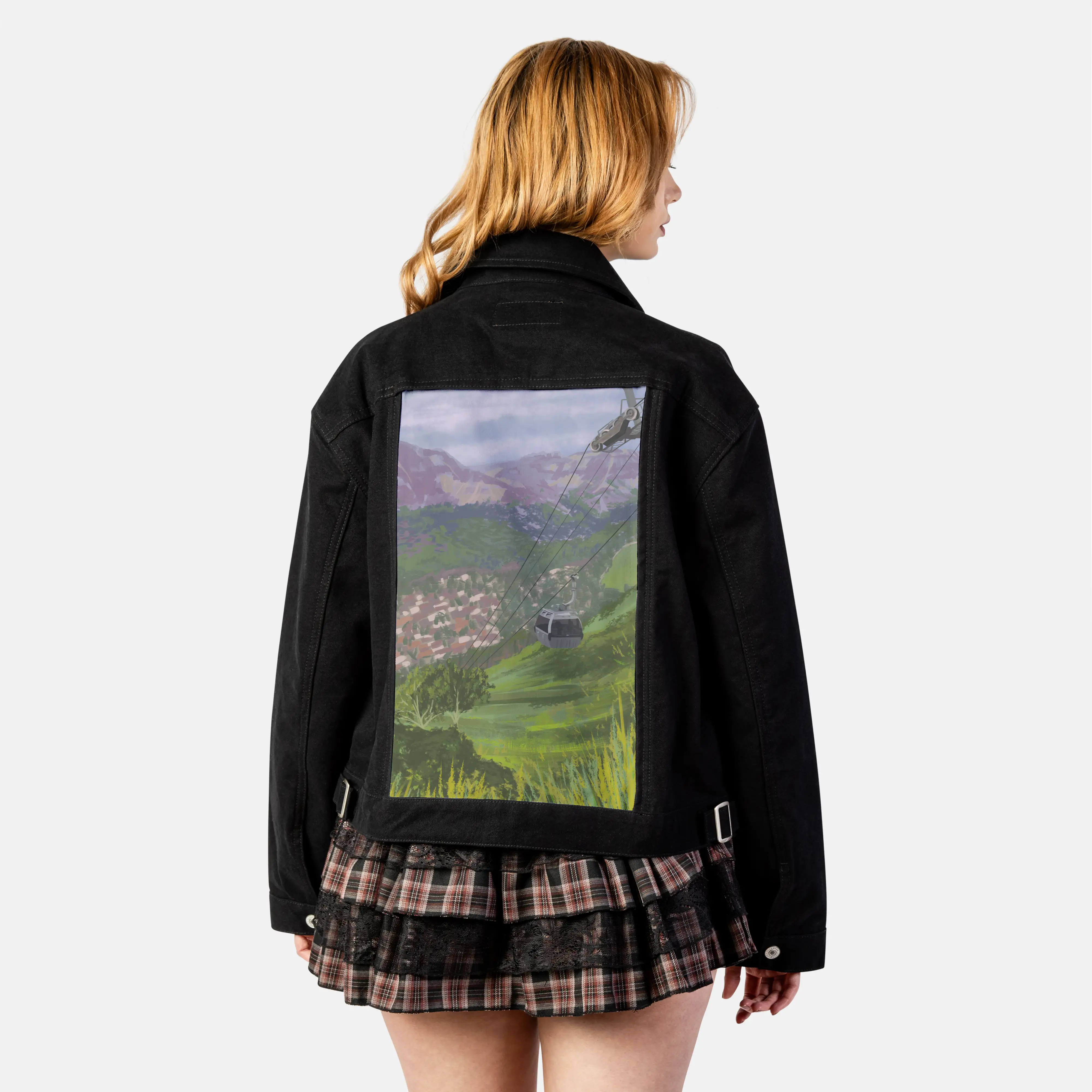 liftedlife patch on female atelier canvas jacket in nightfall