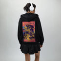 livingstructures patch on female essential zip hoodie in after hours