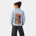 livingstructures patch on female og denim jacket in oceanside