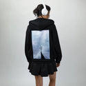 lonetreeinwinter patch on female essential zip hoodie in after hours