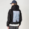 lonetreeinwinter patch on male retro cord hoodie in onyx