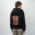 longlivehalloween patch on male essential zip hoodie in after hours