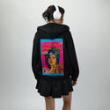 losinggame patch on female essential zip hoodie in after hours