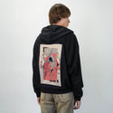 losti patch on male essential zip hoodie in after hours