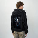 lovecraft patch on male essential zip hoodie in after hours