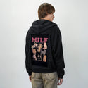 lovefelines patch on male essential zip hoodie in after hours