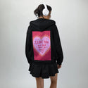 loveforfries patch on female essential zip hoodie in after hours