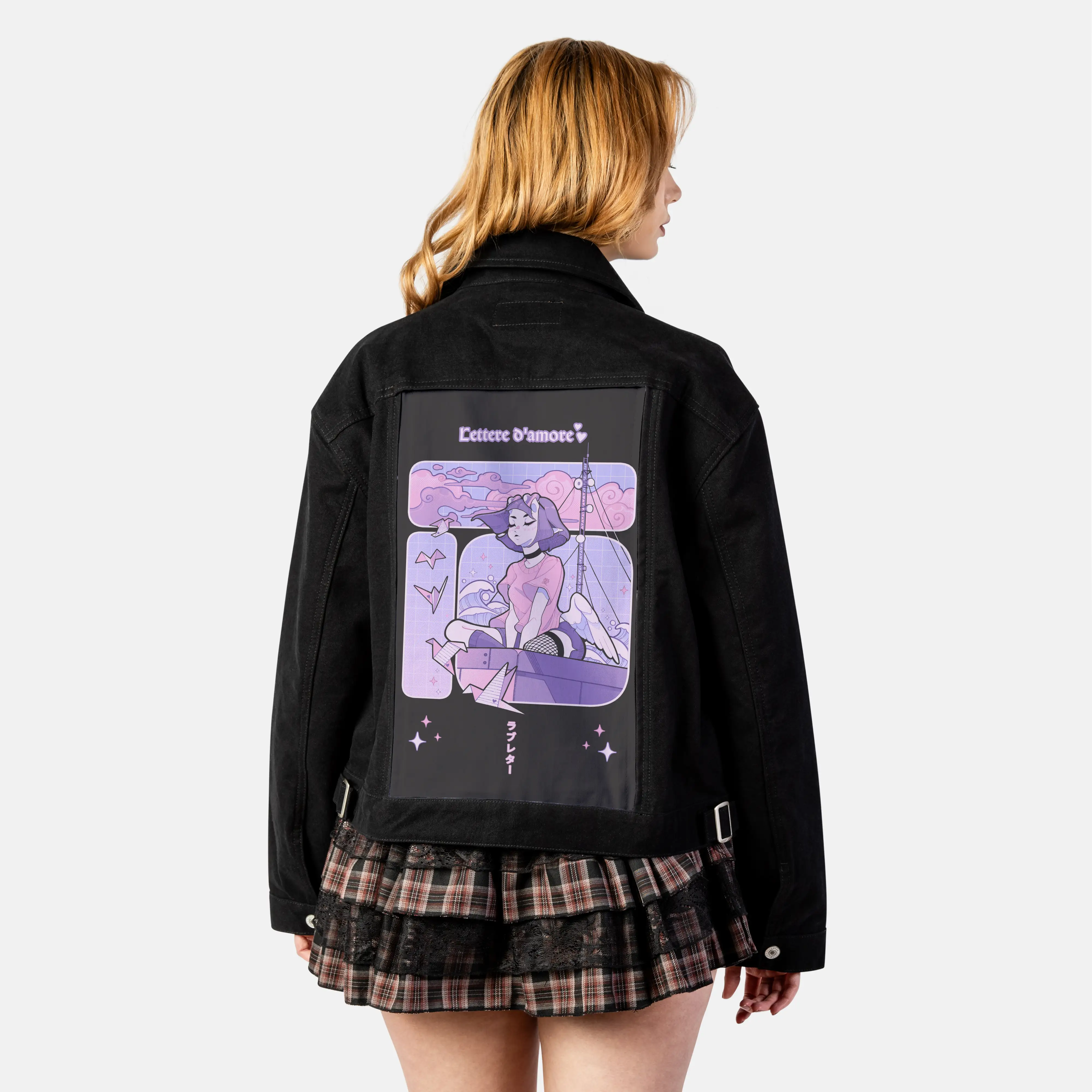 loveletters patch on female atelier canvas jacket in nightfall