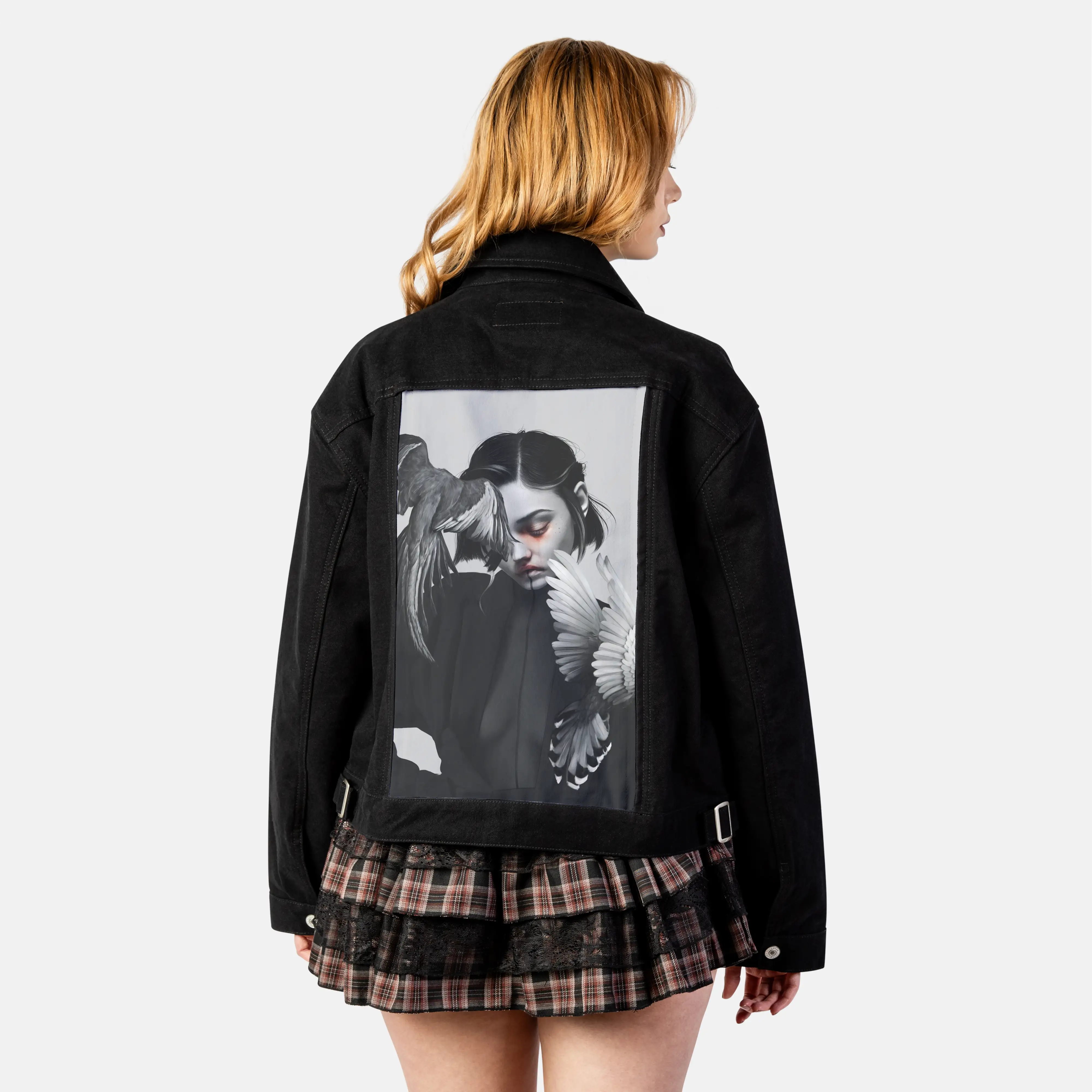 lovelorn patch on female atelier canvas jacket in nightfall