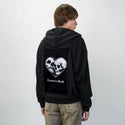 loversindeath patch on male essential zip hoodie in after hours