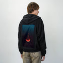lunareclipse patch on male essential zip hoodie in after hours